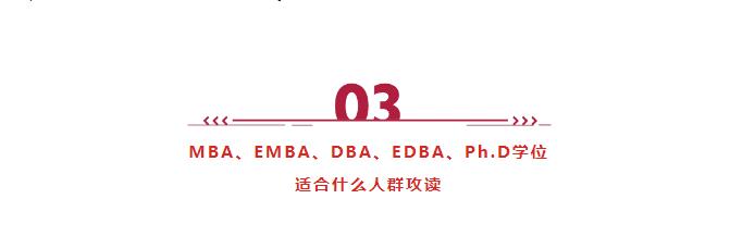 MBA、EMBA、DBA、EDBA、Ph.D有啥區(qū)別？適合什么人群就讀？